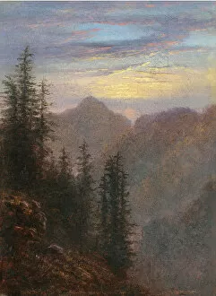 Carl Gustav 1789 1869 Gallery: Mountain landscape at dusk. Artist: Carus, Carl Gustav (1789-1869)