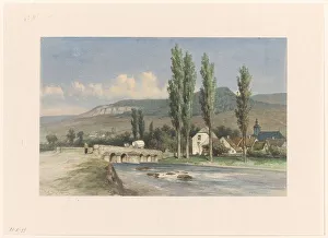 Mountain landscape near Walferdange, Luxembourg, 1850-1929. Creator: Pieter Adrianus Schipperus