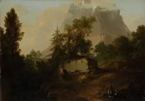 Misty Prints: Mountain Landscape in Switzerland, 1745. Creator: Philipp Hieronymus Brinckmann