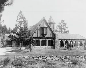 Lodge Prints: Mountain lodge of Mrs. Paul T. Mayo