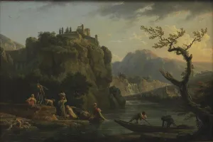 Vernet Joseph Prints: Mountain Scenery with a River, 1770. Creator: Claude-Joseph Vernet