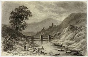 Elizabeth Heaphy Prints: Mountain Stream with Boat, c. 1855. Creator: Elizabeth Murray