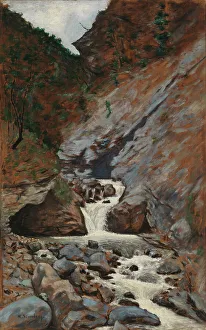 Caucasus Asia Prints: Mountain Stream in the Caucasus, 1899. Creator: Hugo Simberg