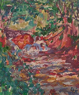 Giovanni 1868 1933 Prints: Mountain stream near Daganece, c1918. Creator: Giacometti, Giovanni (1868-1933)