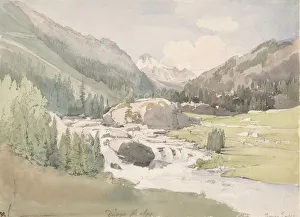 Mountain Valley, early-mid 19th century. Creator: Thomas Ender Mountain Valley, early-mid 19th century. Creator: Thomas Ender