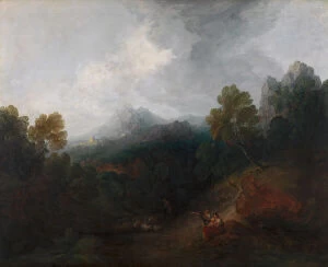 Thomas Gainsborough Collection: Mountain Valley with Figures and Distant Village, between 1773 and 1777