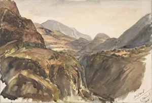Isere Prints: Mountain View at Oisans (Isere), 1858. Creator: Paul Huet