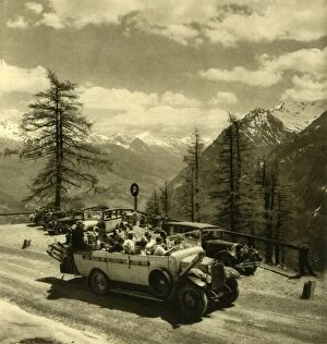 Tourists Gallery: Mountain view at Schoneck on the Grossglockner High Alpine Road, Austria, c1935