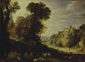 Farm Animal Prints: Mountainous Landscape, 1626. Creator: Paul Brill