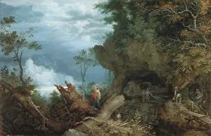 Mountainside Prints: Mountainous Landscape with an Entrance to a Mine