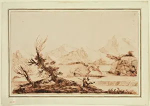 Weir Prints: Mountainous Landscape with Figures, 18th century. Creator: Unknown