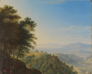 Copper Metal Prints: Mountainous landscape near Boppard aan de Rijn