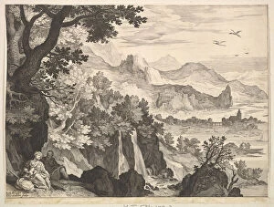 Jan Breughel The Elder Gallery: Mountainous Landscape with the Rest on the Flight into Egypt.n.d