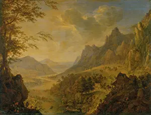 Mountainous Prints: Mountainous Landscape with a River