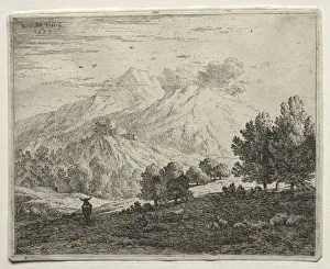 Karel Dujardin Prints: The Four Mountains. Creator: Karel Dujardin (Dutch, c. 1622-1678)