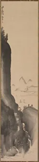 Nagasawa Rosetsu Prints: Mountains and Distant Boats, late 18th century