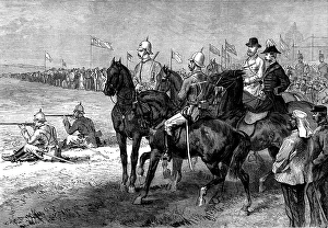 Officers Prints: Mounted Volunteer Riflemen shooting at Wimbledon for Colonel Loyd-Lindsay's Prize