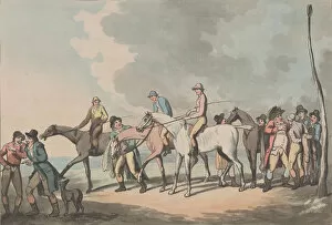 Dennis Gallery: Mounting [The Mount], January 1, 1799. January 1, 1799. Creator: Thomas Rowlandson