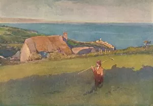 Thatched Gallery: Across Mounts Bay, c1880. Artist: Elizabeth Adela Forbes