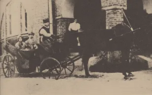 Moura Budberg with her first husband von Benckendorf in a carriage at their Estonian estate, 1912