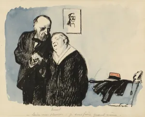 Bereavement Prints: Mourning, c1920s. Creator: Rene Georges Hermann-Paul