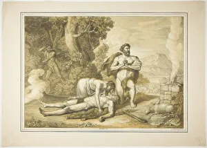 Abel Prints: The Mourning of the Dead Abel, 1818. Creator: Joseph Anton Rhomberg