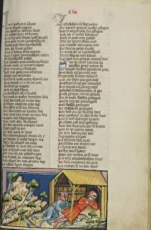 Consequence Prints: The Mouse Plague amongst the Philistines; Weltchronik, about 1400-1410. Creator: Unknown