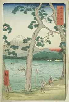 Mout Fuji Seen from the Left on the Tokaido (Tokaido hidari Fuji), from the series Thirty... 1858. Creator: Ando Hiroshige. Mout Fuji Seen from the Left on the Tokaido (Tokaido hidari Fuji), from the series Thirty... 1858