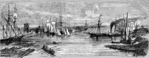 Mouth of the Danube at Sulina, 1854. Creator: Unknown