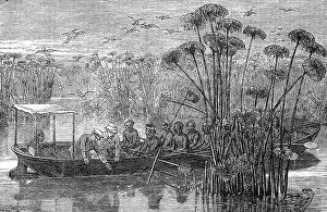 At the mouth of the Rusizi, Lake Tanganyika, 1872. Creator: J. B. Zwicken