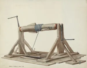 Beam Prints: Well with Movable Beam, c. 1937. Creator: Majel G. Claflin