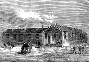 Temporary Prints: Movable schools for the Liverpool School Board, 1873. Creator: Unknown