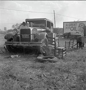 Displacement Prints: On the move, Wagoner, Wagoner County, Oklahoma, 1936. Creator: Dorothea Lange