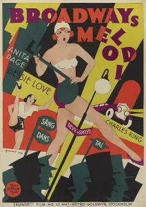 Art Deco Prints: Movie poster 'The Broadway Melody' by Harry Beaumont