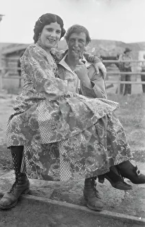 Film Set Prints: Movie set for a western, between 1896 and 1942. Creator: Arnold Genthe