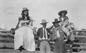 Cowboy Prints: Movie set for a western, between 1896 and 1942. Creator: Arnold Genthe