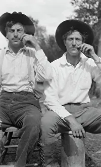 Film Set Prints: Movie set for a western, between 1896 and 1942. Creator: Arnold Genthe
