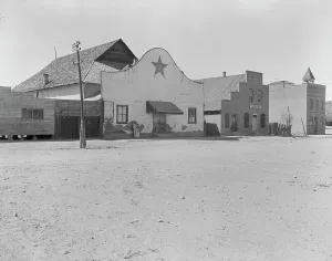 Deserted Prints: The movie theatre of Escalante, Utah, 1936. Creator: Dorothea Lange