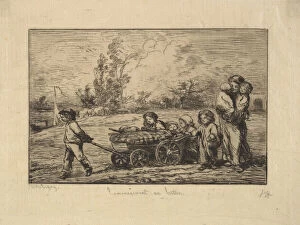 Assistance Gallery: Moving into the Boat, 1861. Creator: Charles Francois Daubigny