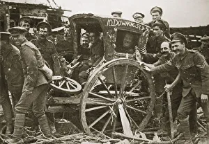 Moving day in a captured village, France, World War I, 1916
