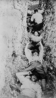 Removing Prints: Moving dirt in trench (France), between c1915 and 1918. Creator: Bain News Service