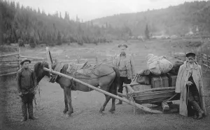 Russian Federation Prints: Moving the Expedition Equipment on the Drag Harrow