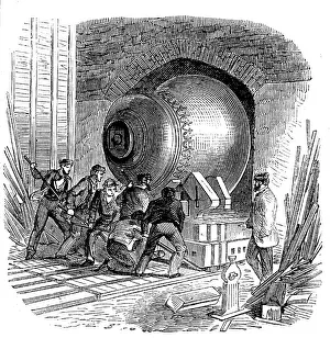 Moving the Great Bell, 1858. Creator: Unknown