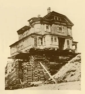 Golding Prints: Moving a House Bodily, c1930. Creator: Unknown