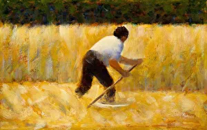 Mower Prints: The Mower, 1881-82. Creator: Georges-Pierre Seurat