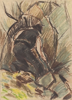 Bending Prints: Mower, 1925-1933. Creator: Zolo Palugyay