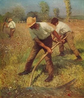Alfred Yockney Collection: The Mowers, c1891, (c1915). Artist: George Clausen