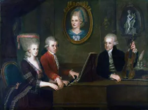Family Group Prints: The Mozart Family, 1780-1781. Artist: Johann Nepomuk Della Croce