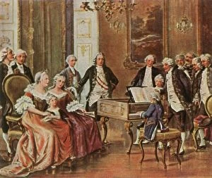 Composer Collection: Mozart performs for Empress Maria Theresia, 1 October 1762, (1936). Creator: Unknown