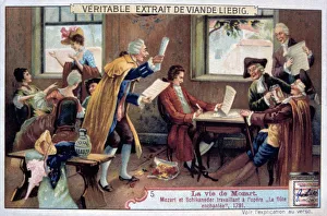 Wolfgang Amadeus Gallery: Mozart working on his opera The Magic Flute, 1791, (1906)